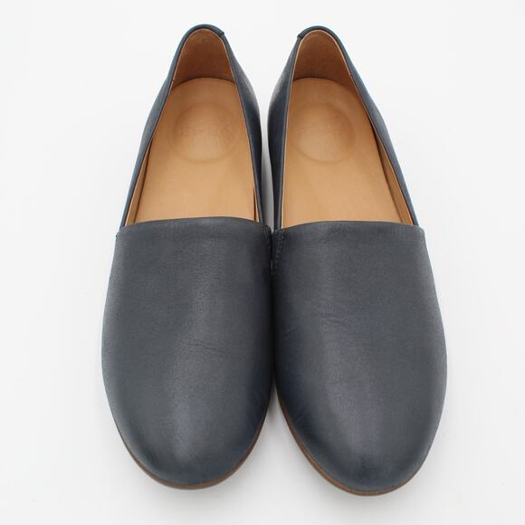 Dansko Flats Womens 39 US 8.5 Navy Blue Leather Comfort Slip On Minimal Shoes - Picture 3 of 8